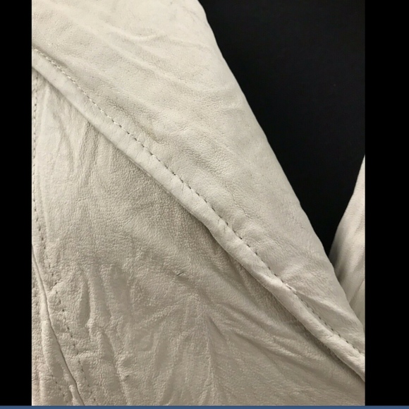 Express Bone Motorcycle Biker 100% Leather Jacket - Picture 6 of 7